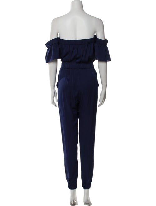 Milly Silk Off-The-Shoulder Jumpsuit