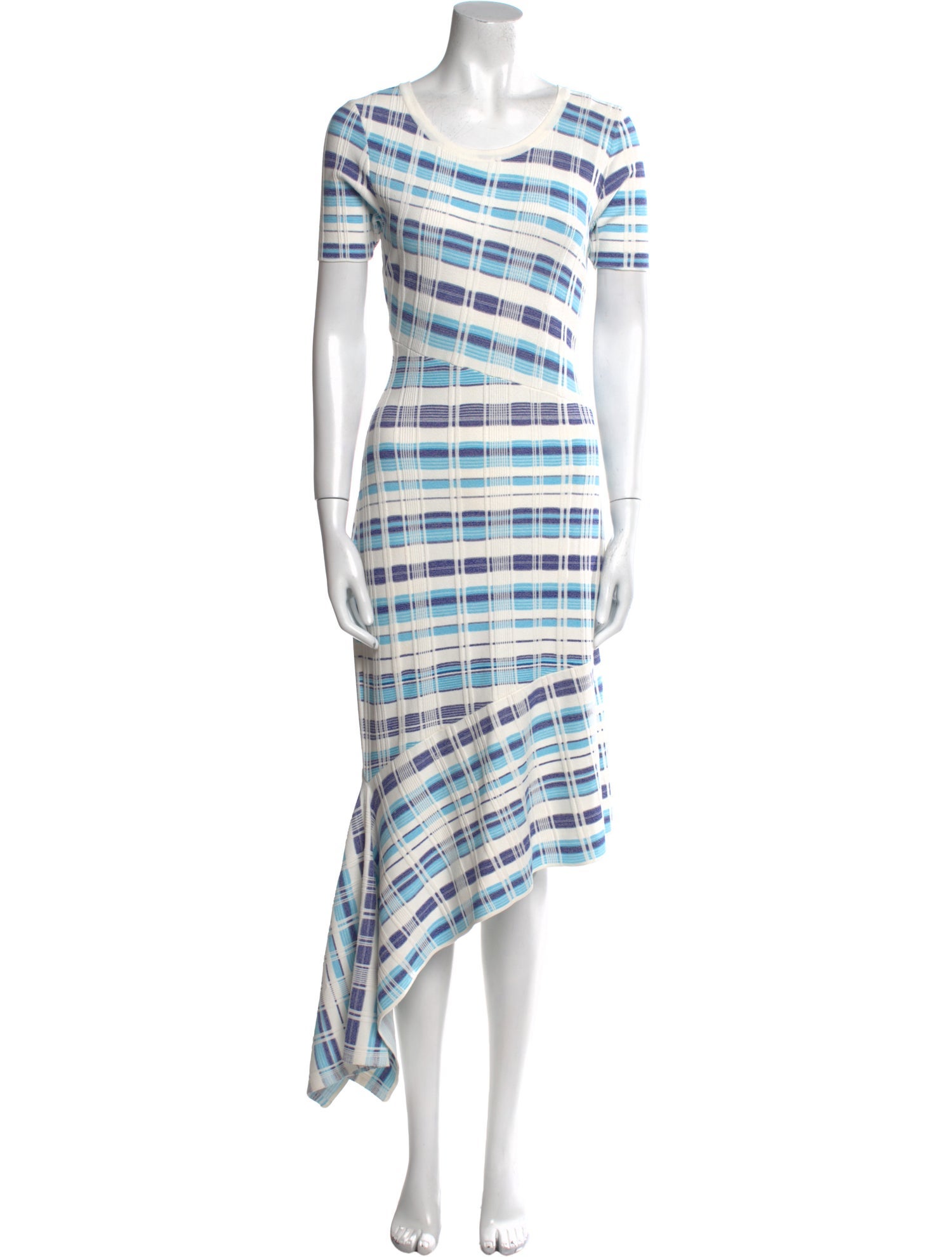 Milly Plaid Print Knee-Length Dress