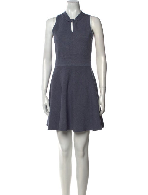 Milly Mock Neck Mini Dress