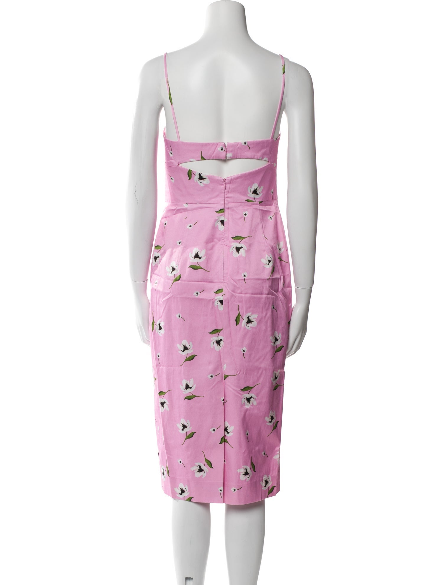 Milly Floral Print Midi Length Dress