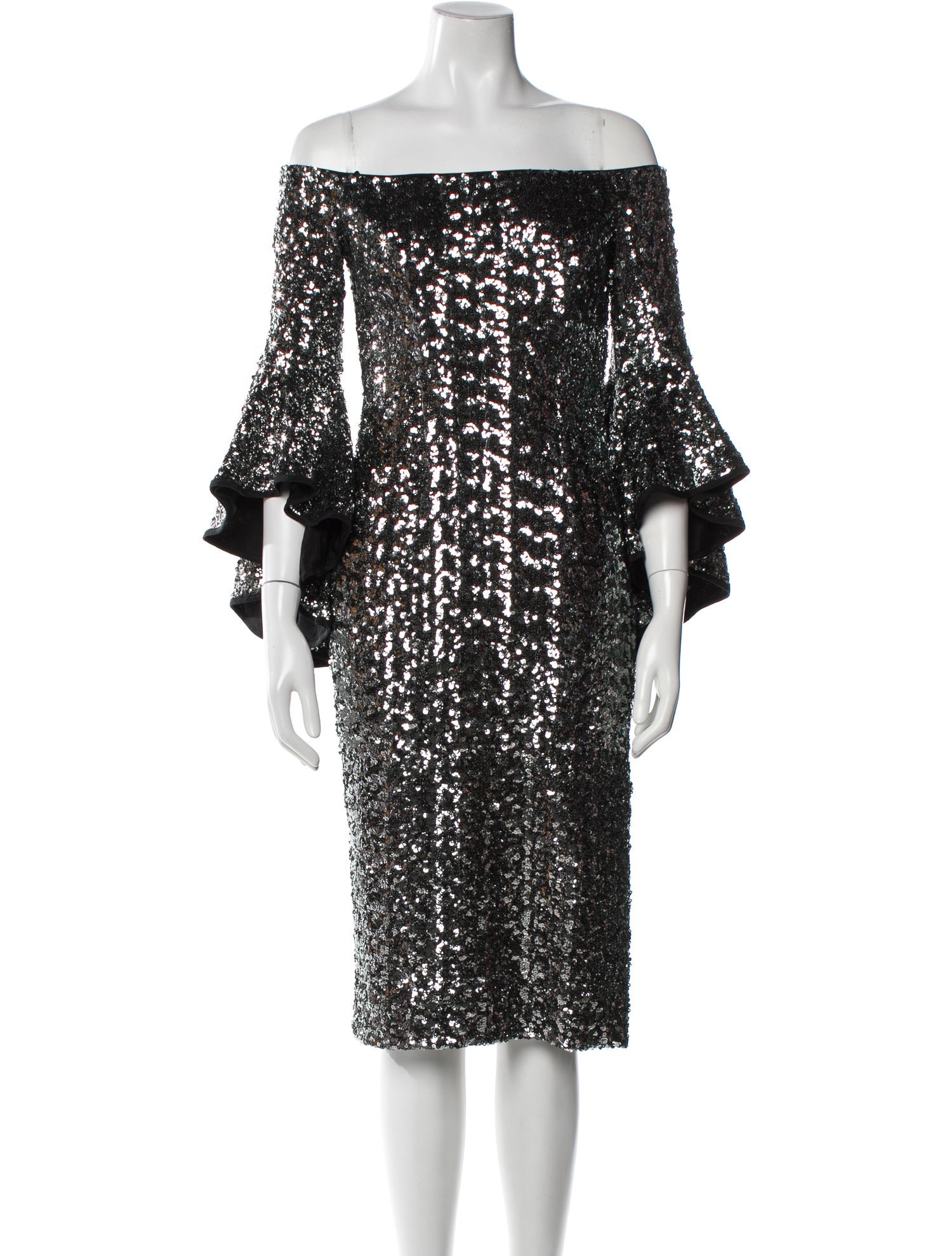 Milly Off-The-Shoulder Knee-Length Dress w/ Tags