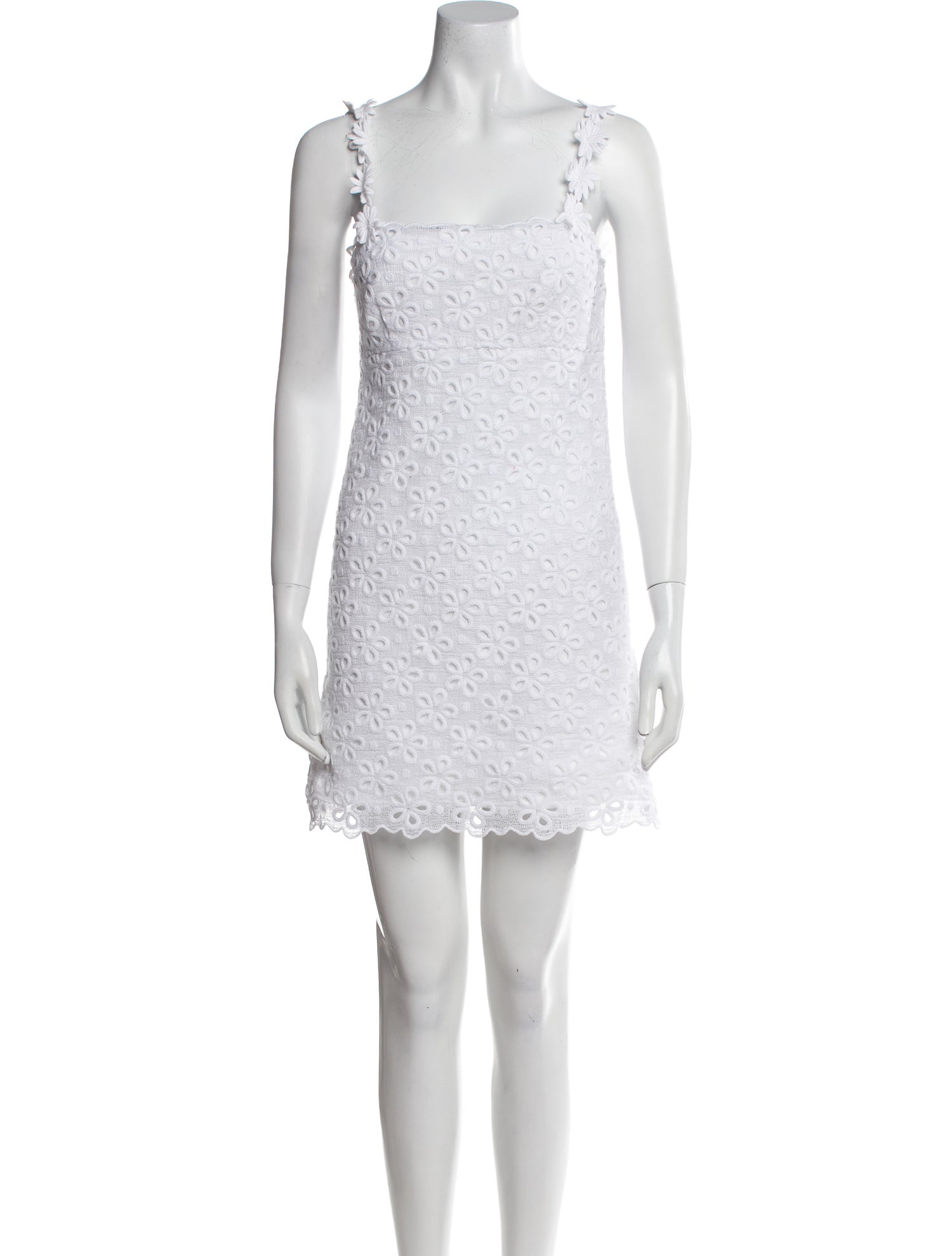 Milly Square Neckline Mini Dress