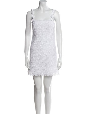 Milly Square Neckline Mini Dress