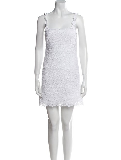 Milly Square Neckline Mini Dress