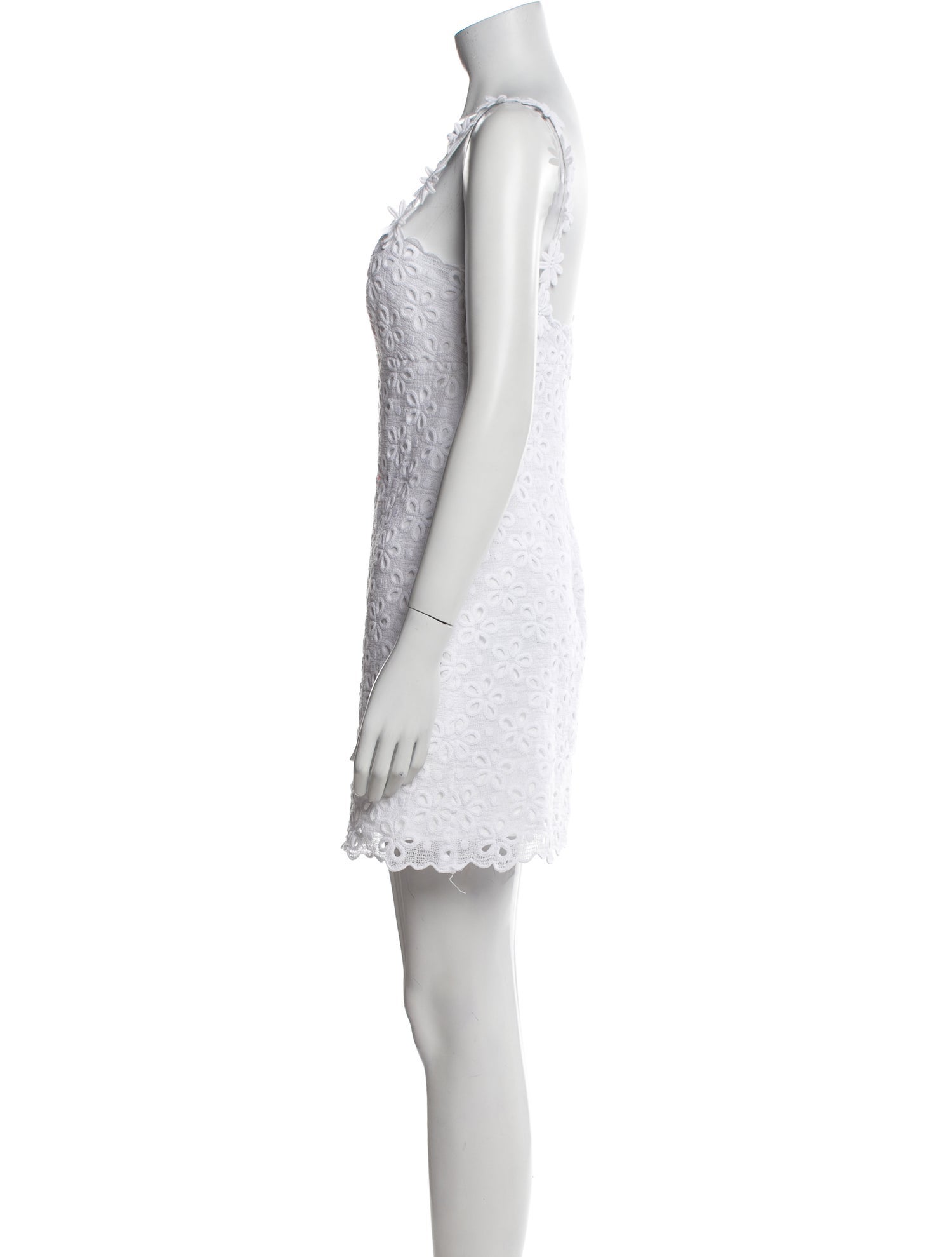 Milly Square Neckline Mini Dress