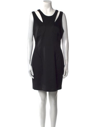 Milly Scoop Neck Mini Dress