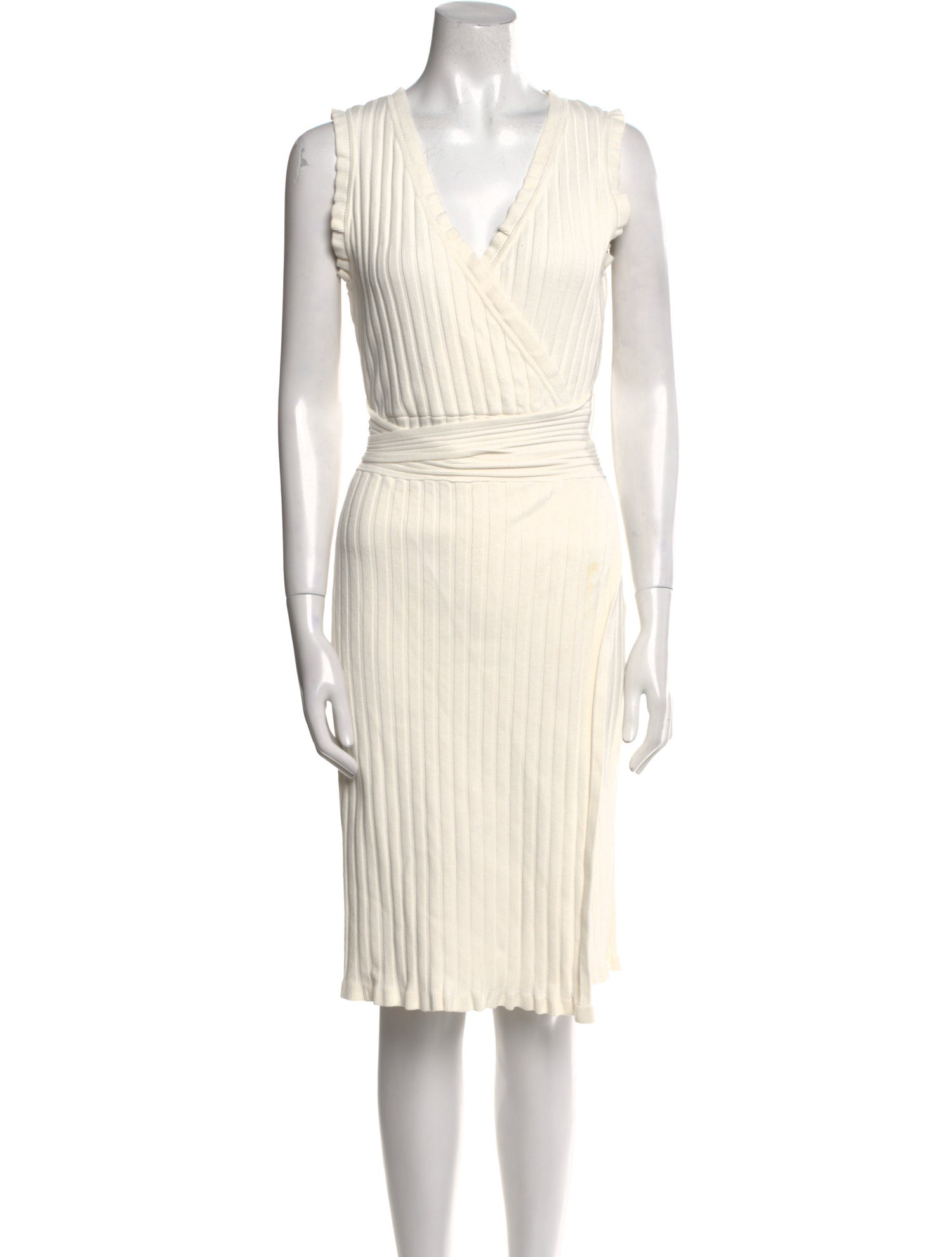 Milly V-Neck Midi Length Dress