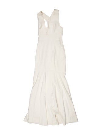 Milly V-Neck Long Dress