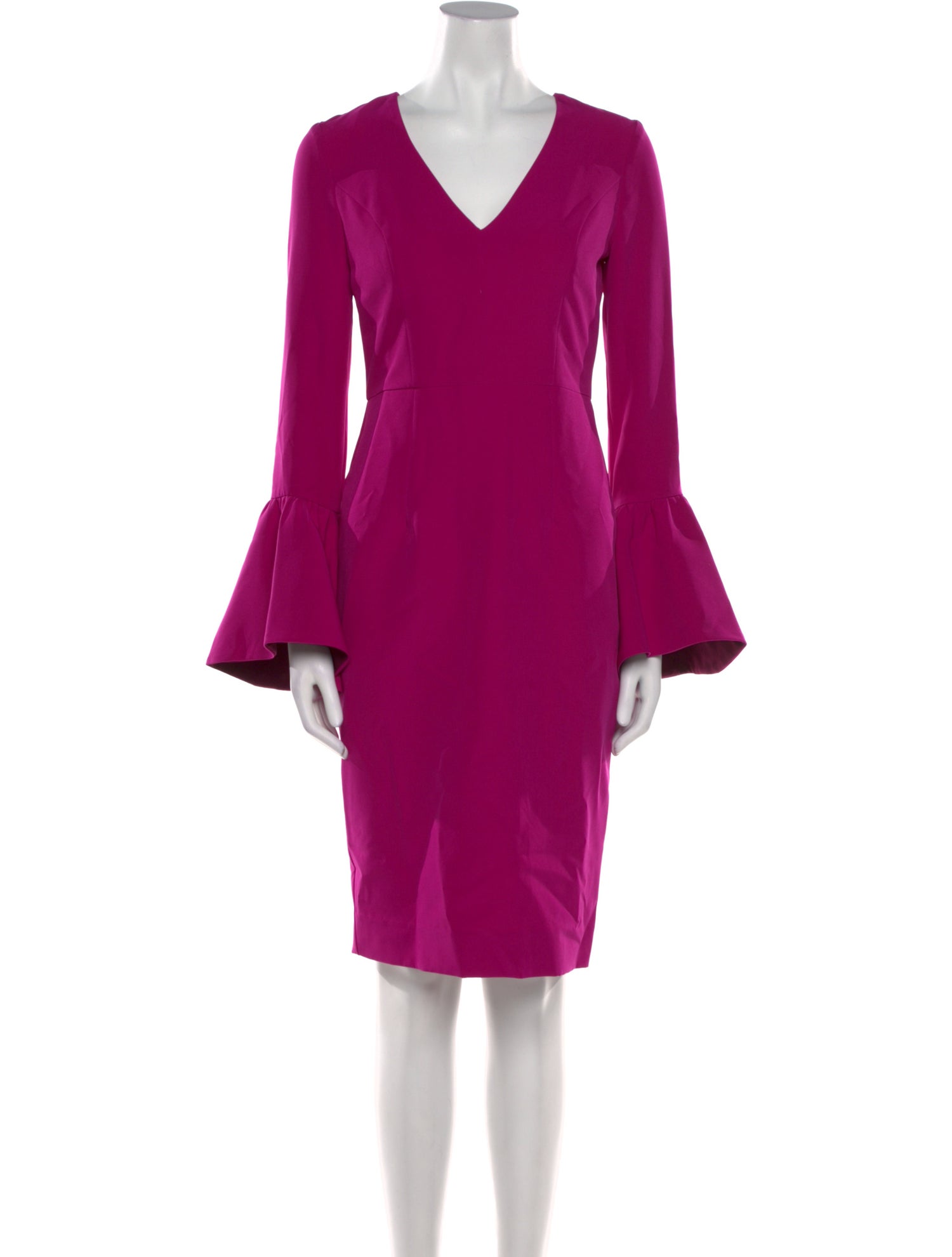 Milly V-Neck Knee-Length Dress