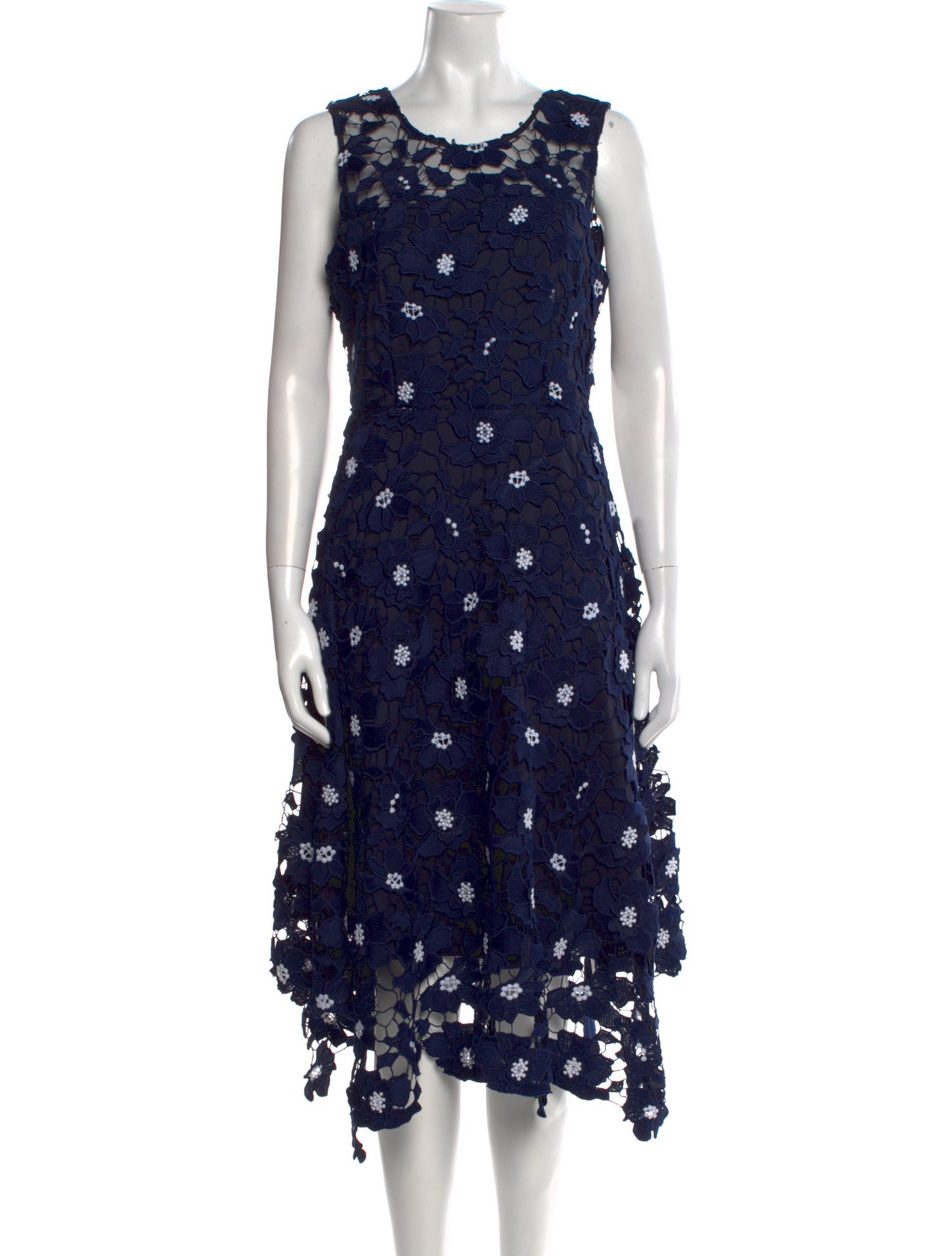 Milly Floral Print Midi Length Dress