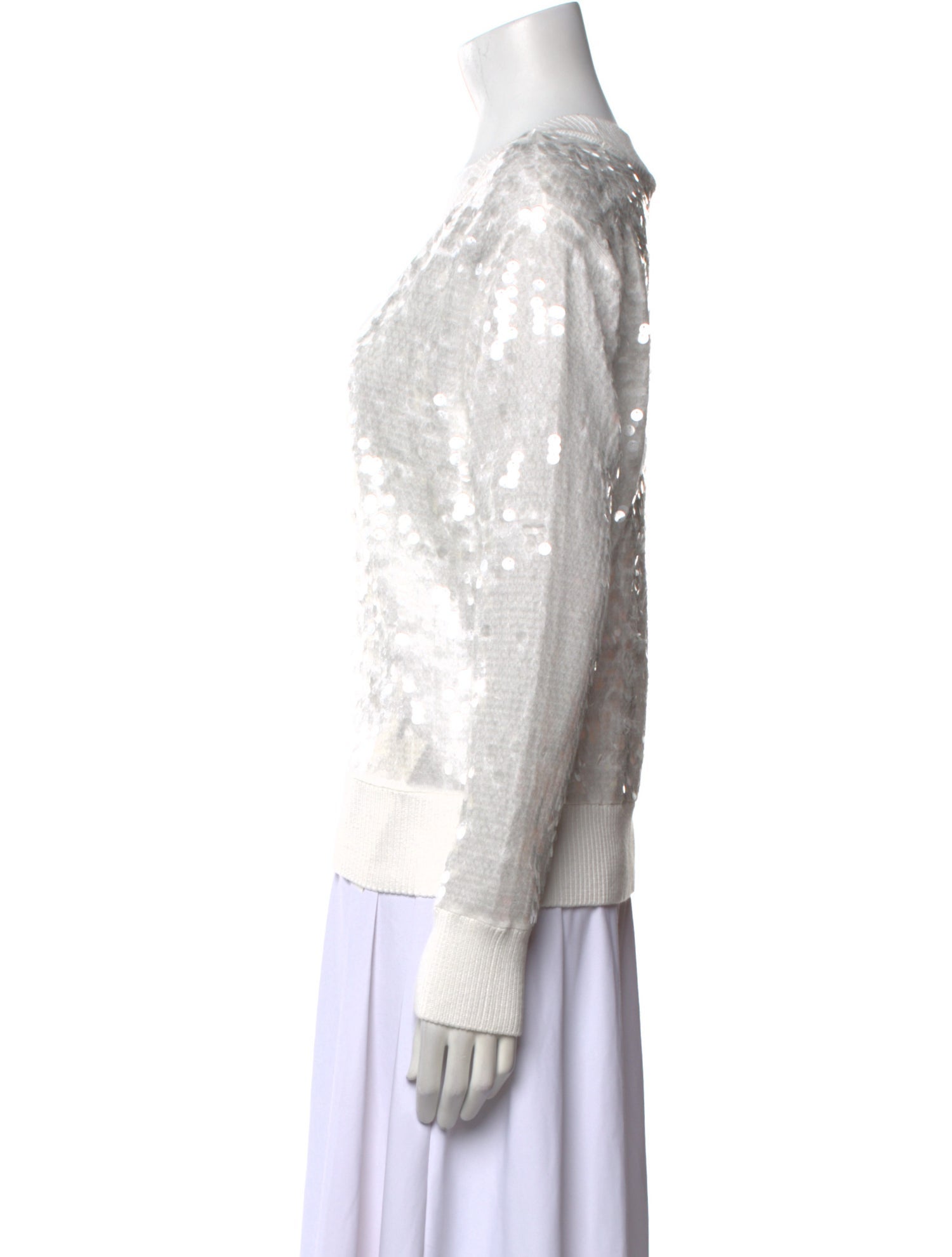 Milly Printed V-Neck Sweater w/ Tags