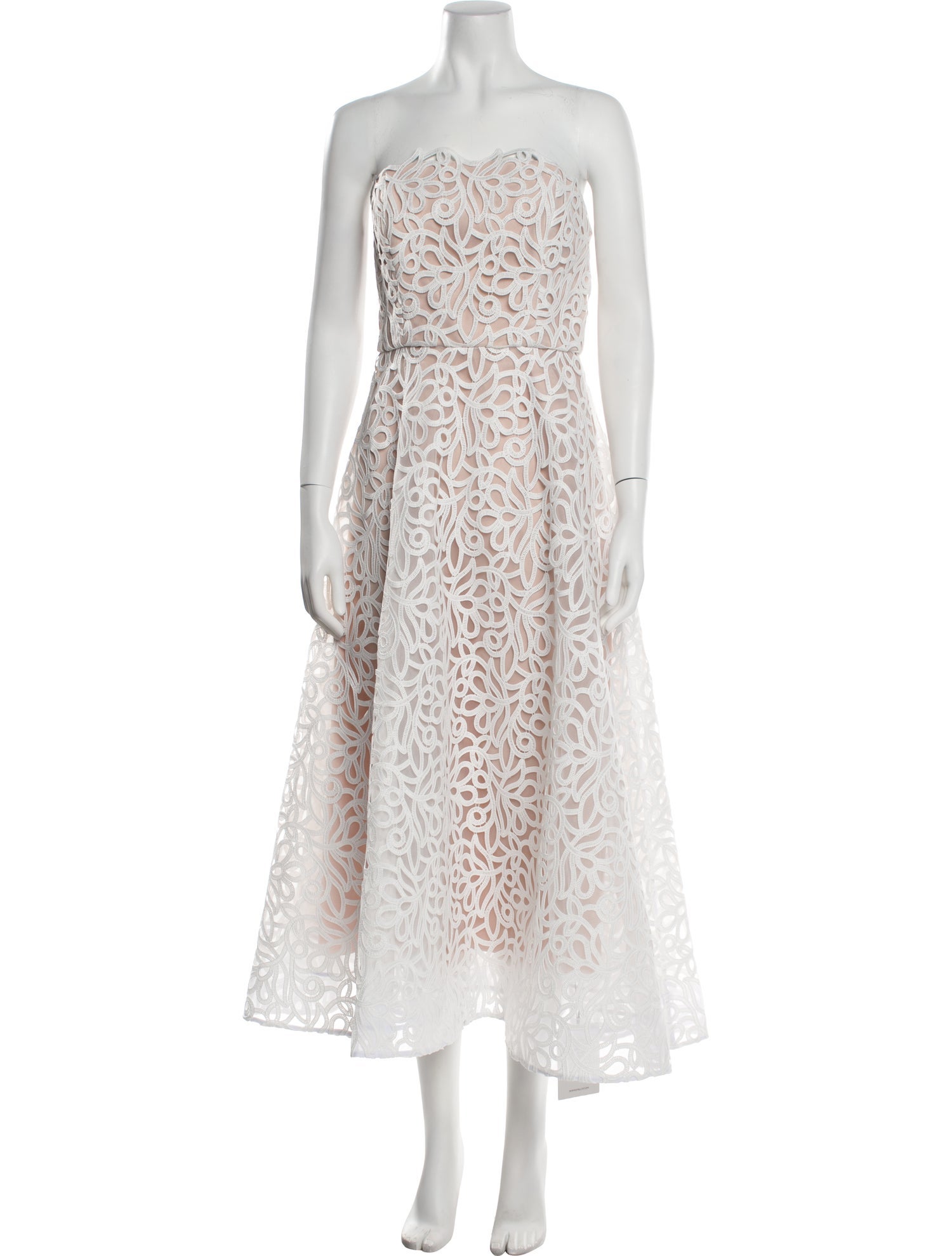 Milly Lace Pattern Midi Length Dress