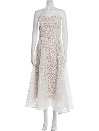 Milly Lace Pattern Midi Length Dress