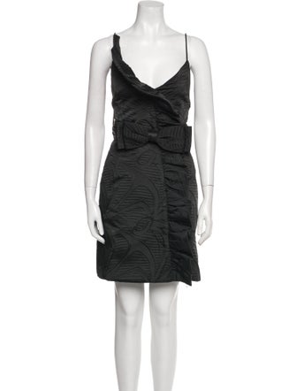 Milly V-Neck Mini Dress