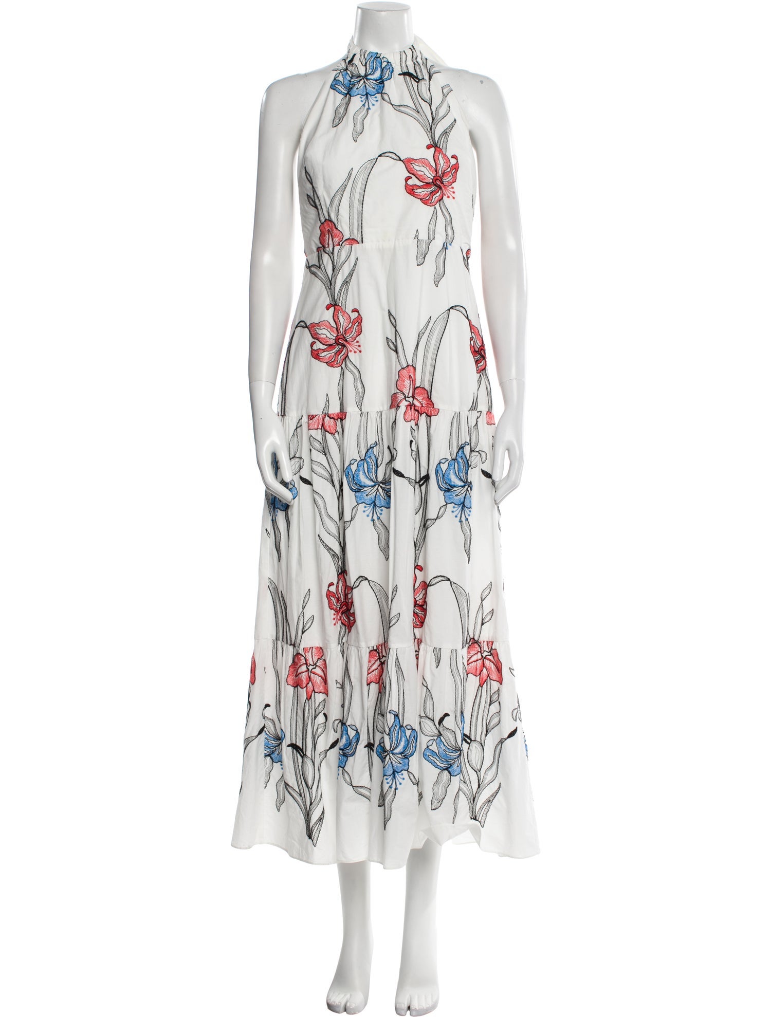 Milly Floral Print Long Dress