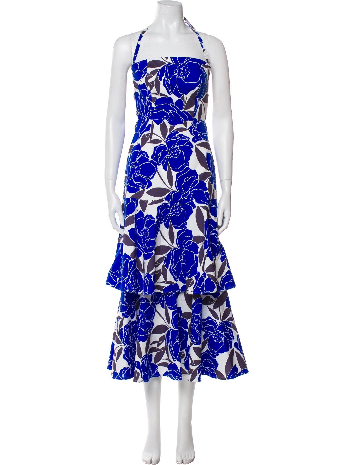 Milly Floral Print Midi Length Dress w/ Tags