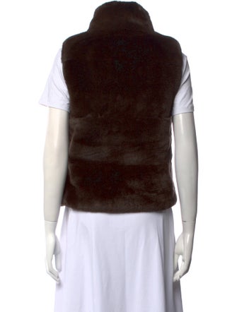 Milly Fur Mock Neck Sweater