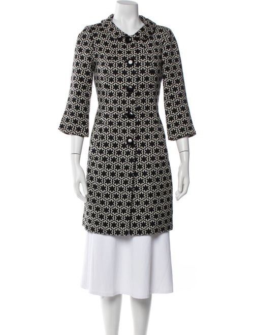 Milly Wool Printed Trench Coat