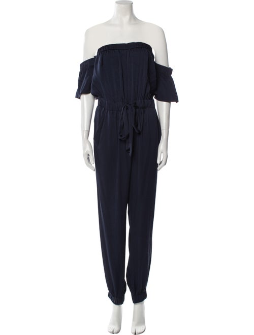 Milly Silk Off-The-Shoulder Jumpsuit
