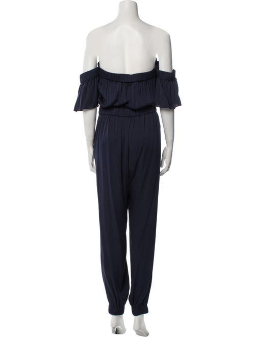 Milly Silk Off-The-Shoulder Jumpsuit