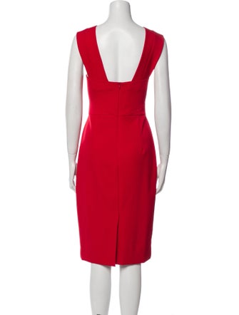 Milly V-Neck Midi Length Dress