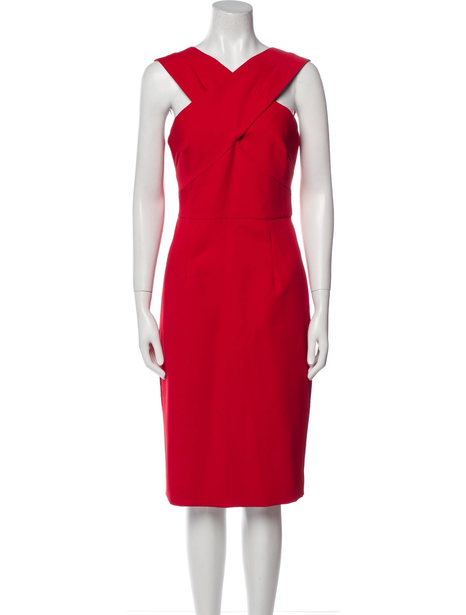 Milly V-Neck Midi Length Dress