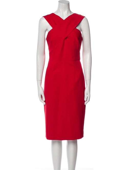 Milly V-Neck Midi Length Dress