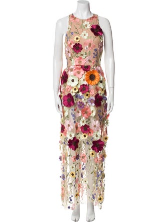 Milly Floral Print Long Dress