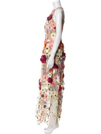 Milly Floral Print Long Dress