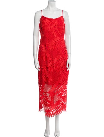 Milly Lace Pattern Long Dress