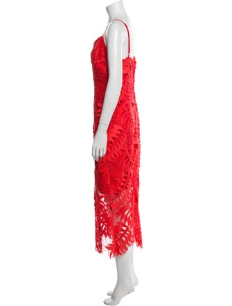 Milly Lace Pattern Long Dress