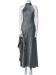 Milly Mock Neck Long Dress