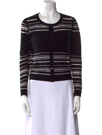 Milly Striped Scoop Neck Sweater