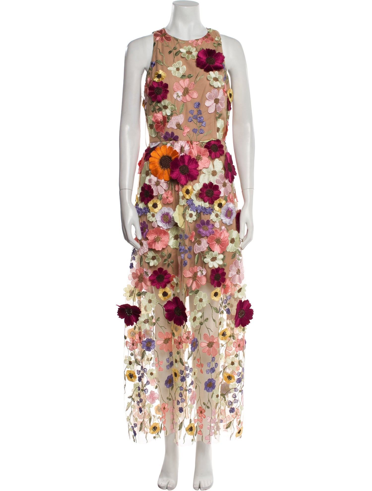 Milly Floral Print Long Dress w/ Tags