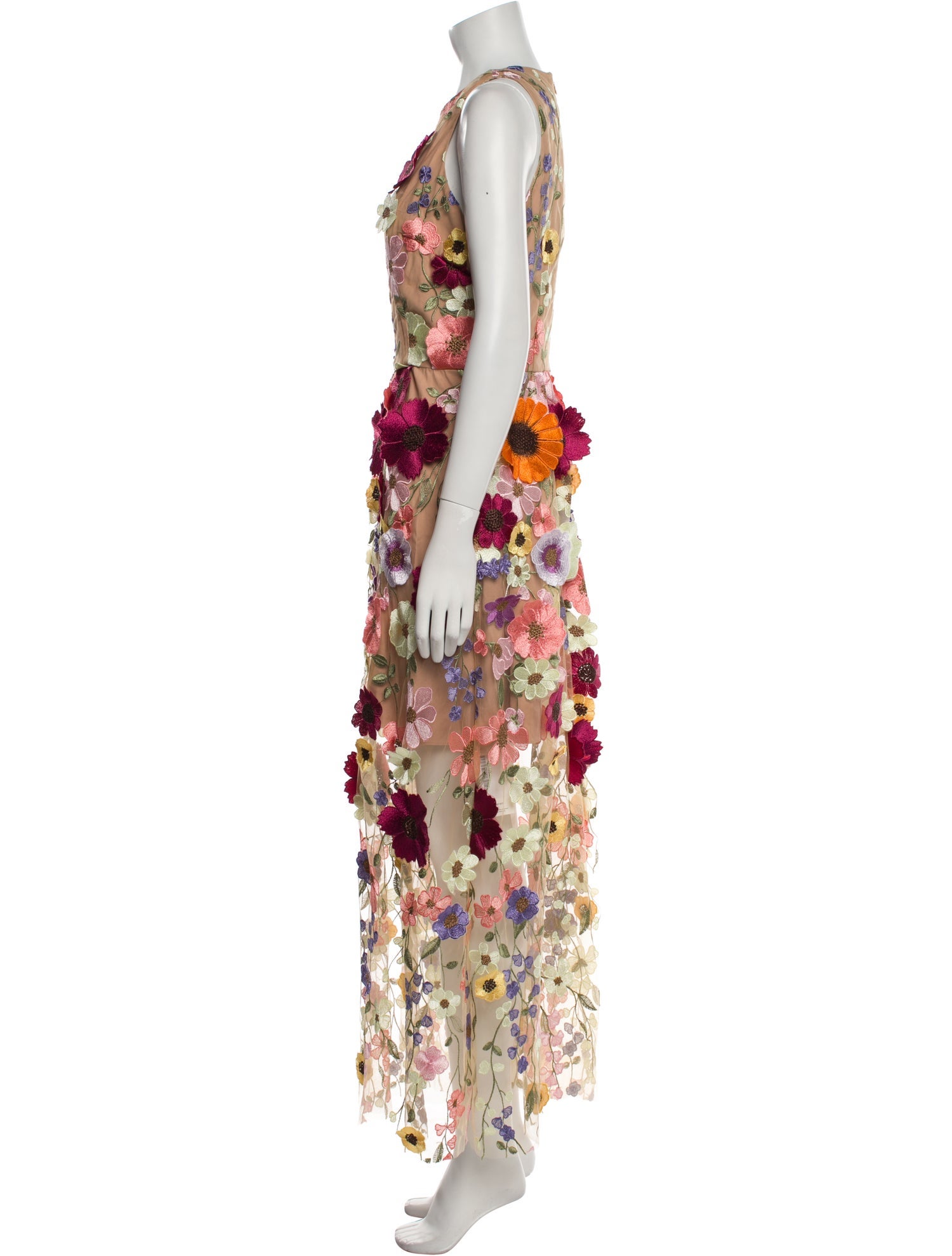 Milly Floral Print Long Dress w/ Tags