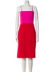 Milly Square Neckline Midi Length Dress