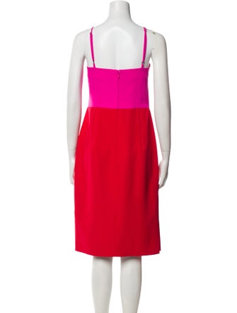 Milly Square Neckline Midi Length Dress