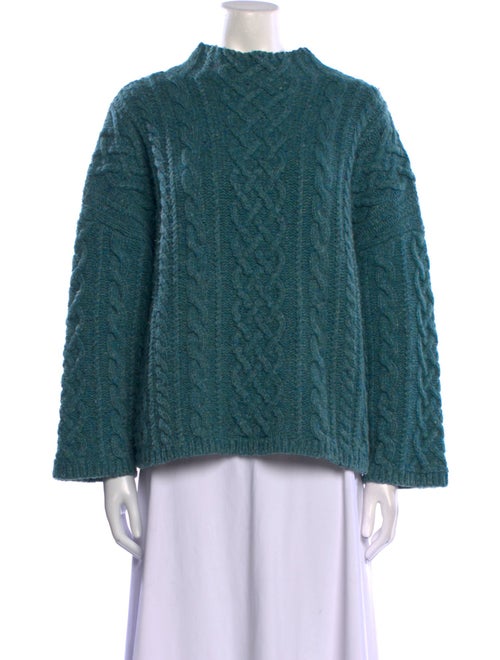 Milly Merino Wool Mock Neck Sweater