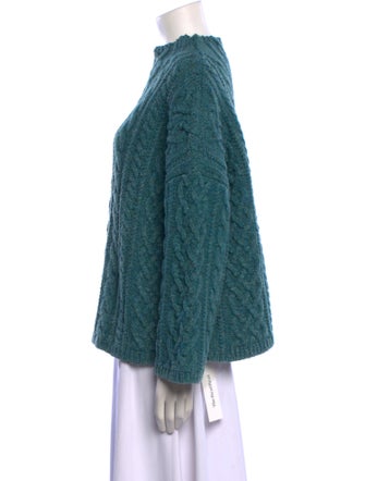 Milly Merino Wool Mock Neck Sweater