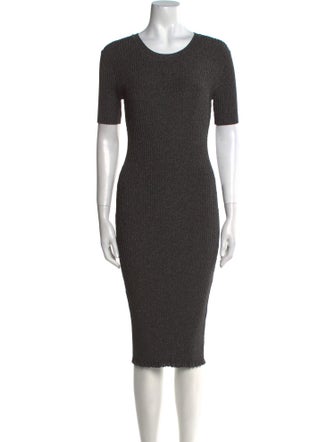 Milly Scoop Neck Midi Length Dress