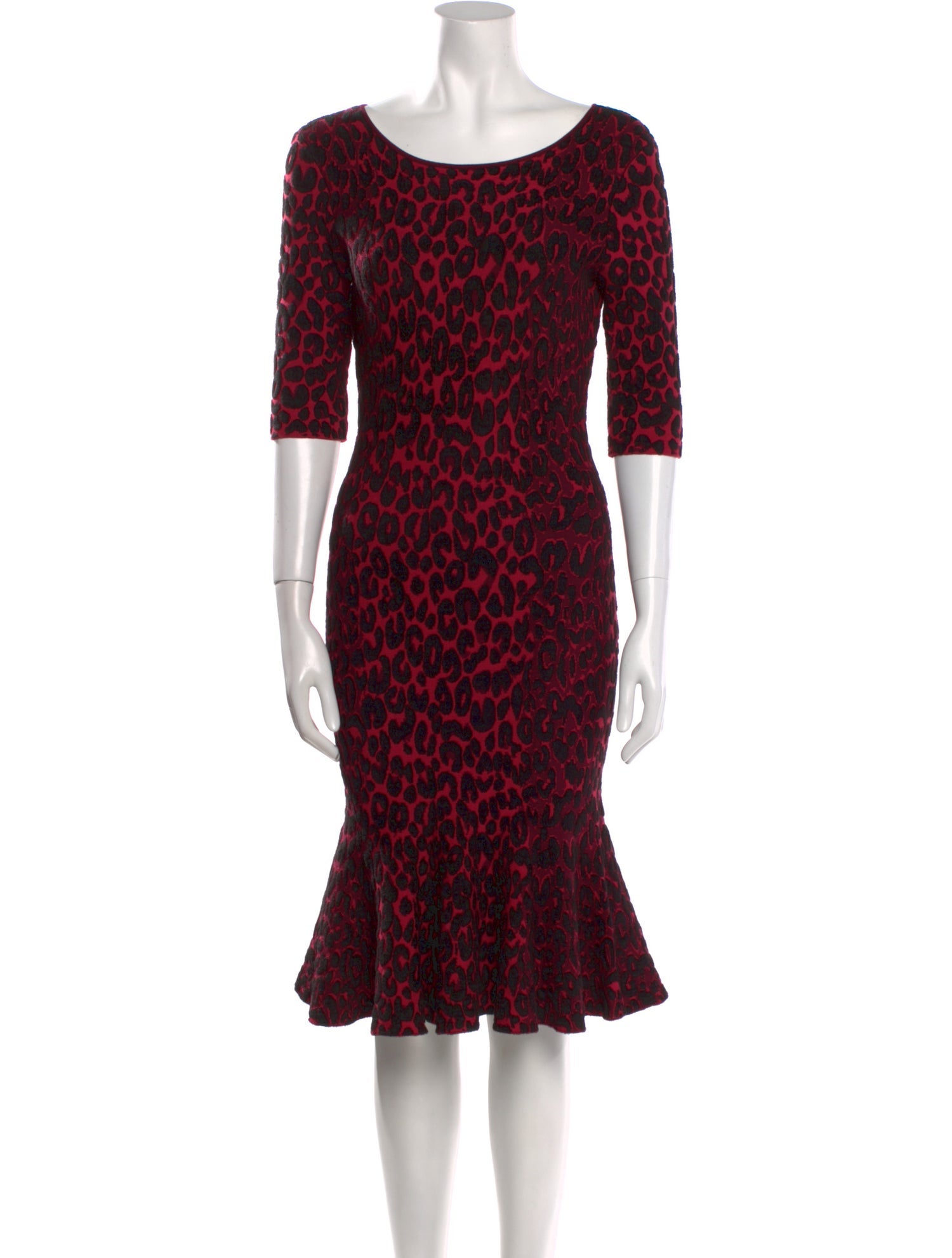 Milly Animal Print Knee-Length Dress