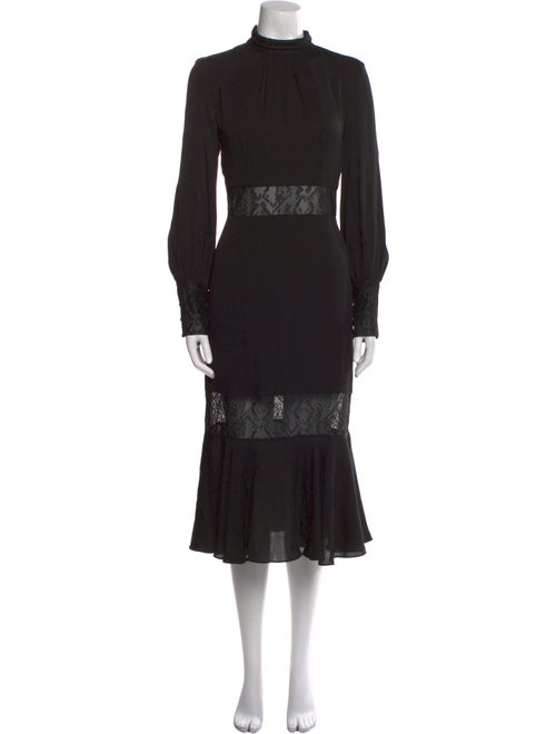 Milly Mock Neck Midi Length Dress