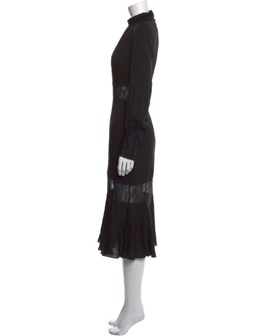 Milly Mock Neck Midi Length Dress