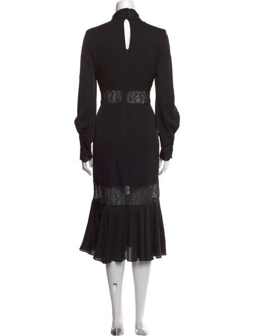 Milly Mock Neck Midi Length Dress