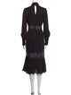 Milly Mock Neck Midi Length Dress