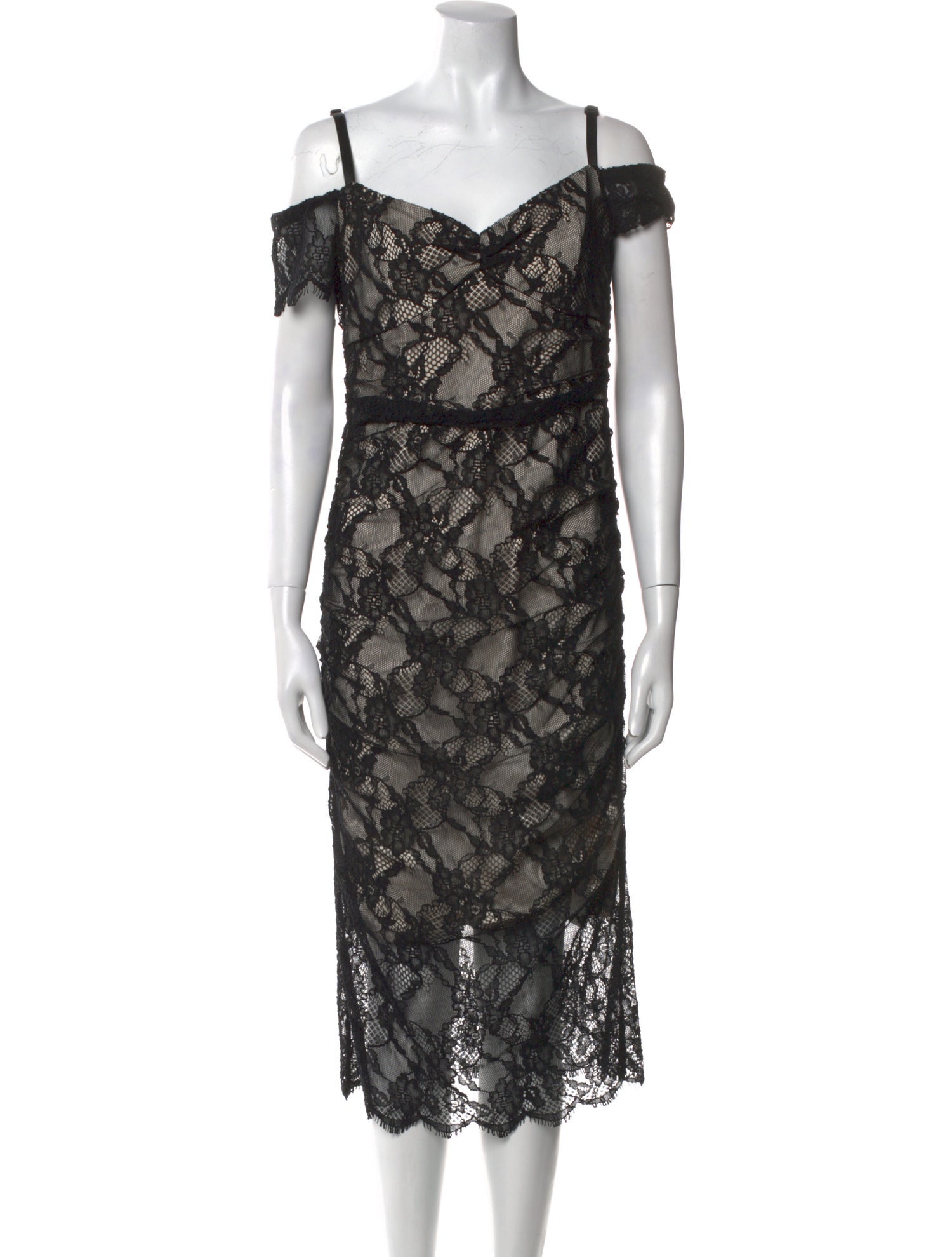 Milly Lace Pattern Midi Length Dress