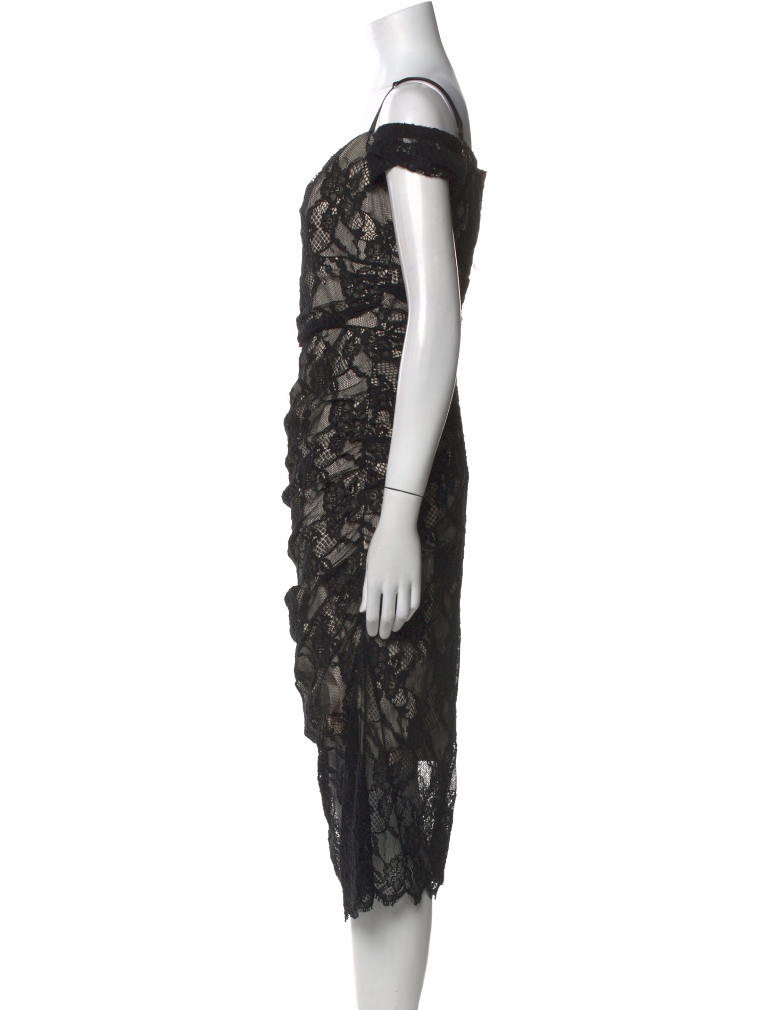 Milly Lace Pattern Midi Length Dress