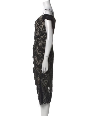 Milly Lace Pattern Midi Length Dress