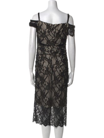 Milly Lace Pattern Midi Length Dress