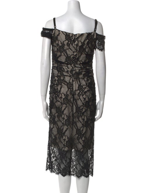 Milly Lace Pattern Midi Length Dress